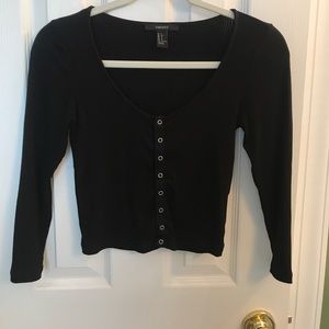 Black Forever 21 crop top